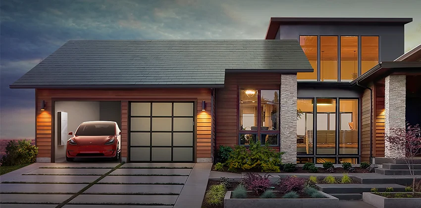 Tesla solar roof system